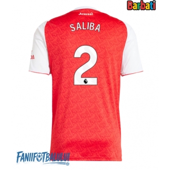 Arsenal William Saliba #2 Tricou Fotbal Replică 2025-26 Barbati Acasa